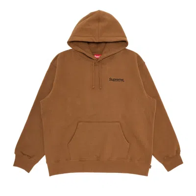 Pre-owned Supreme Worldwide Hooded Sweatshirt 'olive Brown'