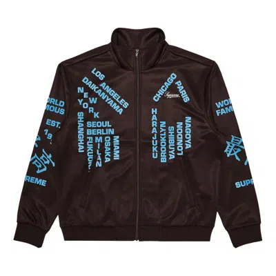 Pre-owned Supreme Worldwide Tricot Track Jacket 'brown' | Men's Size M