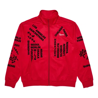 Pre-owned Supreme Worldwide Tricot Track Jacket 'red' | Men's Size Xl
