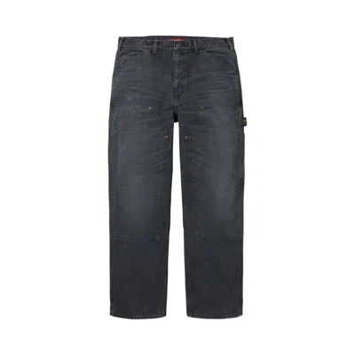 Pre-owned Supreme Worn Double Knee Painter Pant 'black' | Men's Size 32