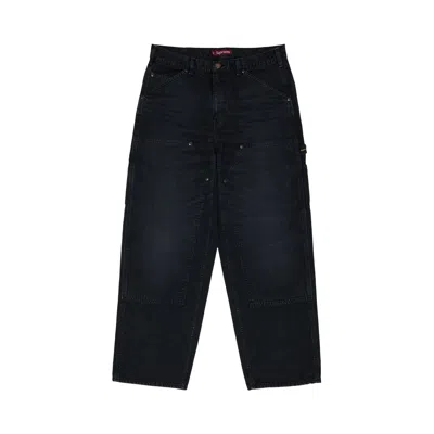 Pre-owned Supreme Worn Double Knee Painter Pant 'black' | Men's Size 34
