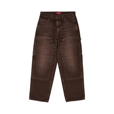 Pre-owned Supreme Worn Double Knee Painter Pant 'brown' | Men's Size 32