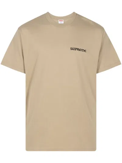 Supreme Worship Cotton T-shirt In Neutrals