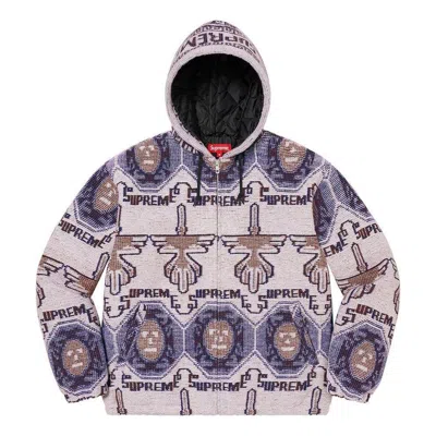Supreme Woven Hooded Jacket 'multi-color' In Neutral