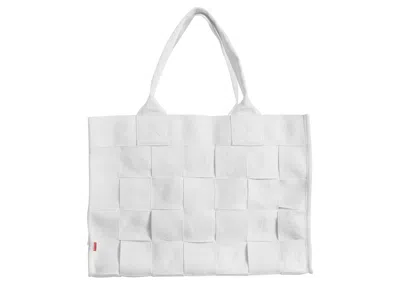 Pre-owned Supreme Woven Large Tote Bag In White