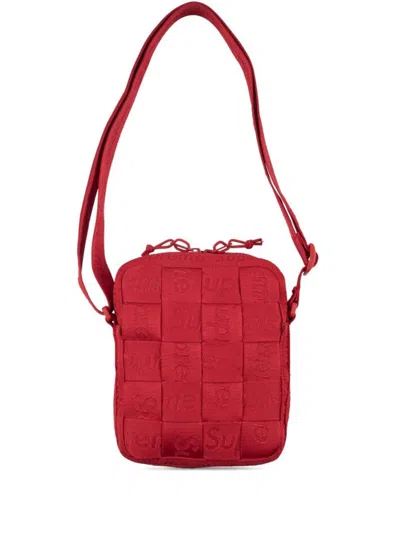 Supreme Woven Messenger Bag In Red
