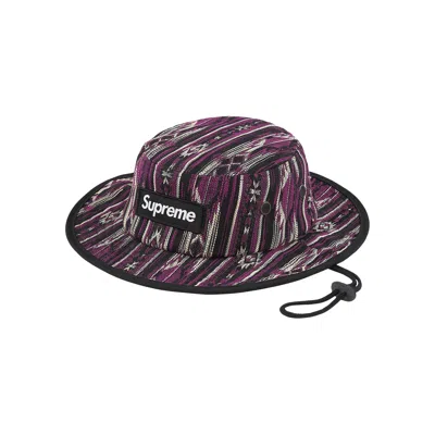 Pre-owned Supreme Woven Pattern Boonie 'purple' | Men's Size M/l