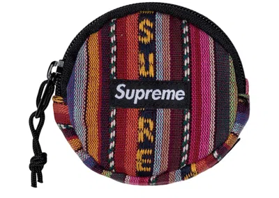 Pre-owned Supreme Woven Stripe Coin Pouch