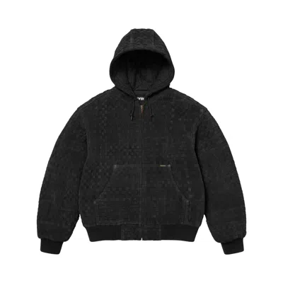 Pre-owned Supreme Woven Suede Hooded Work Jacket 'black' | Men's Size S