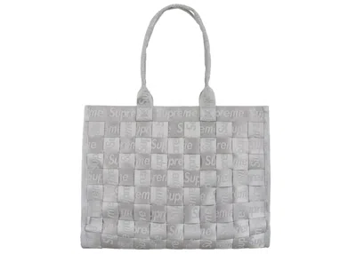 Pre-owned Supreme Woven Tote In Grey