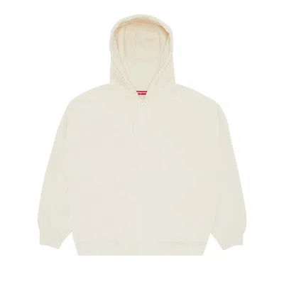 Pre-owned Supreme Wrapped Half Zip Hooded Sweatshirt 'stone' In Cream