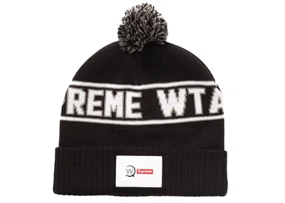 Pre-owned Supreme Wtaps Beanie In Black