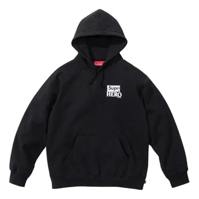 Supreme X Antihero Hooded Sweatshirt 'black White'