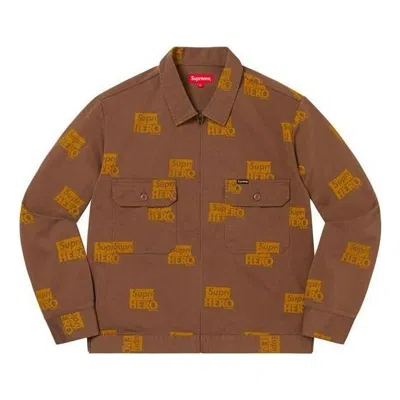Supreme X Antihero Work Jacket 'brown Yellow'