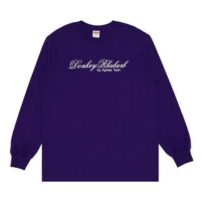 Pre-owned Supreme X Aphex Twin Donkey Rhubarb Long-sleeve Tee 'purple' | Men's Size L