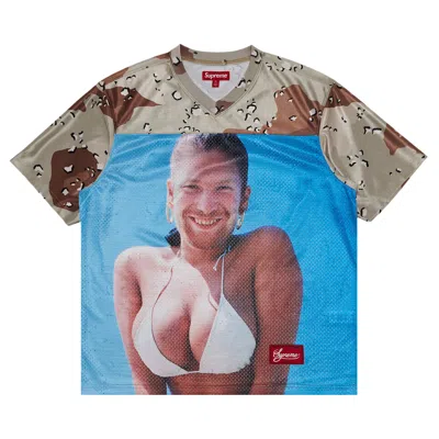 Pre-owned Supreme X Aphex Twin Football Jersey 'chocolate Chip Camo' | Multi-color | Men's Size S