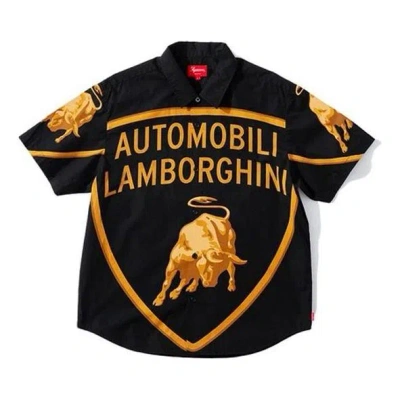 Supreme X Automobili Lamborghini S/s Shirt 'black Yellow'