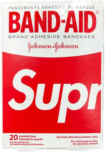 Pre-owned Supreme X Band Aid Adhesive Bandages (box Of 20) In Red