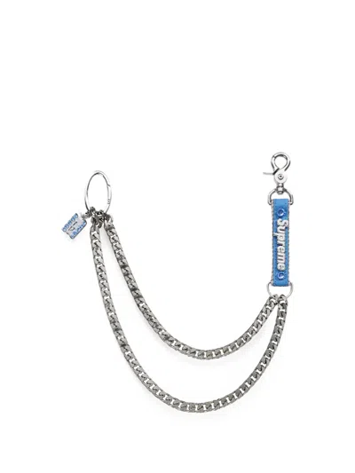 Supreme X B.b 사이먼 크리스털 장식 체인 In Metallic