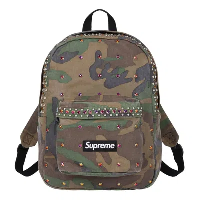 Supreme X B.b. Simon Denim Backpack Ss25 'woodland Camo'