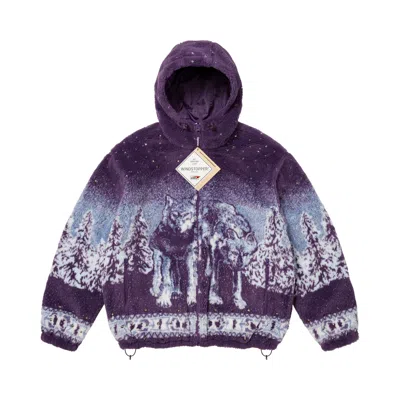 Pre-owned Supreme X B.b. Simon Reversible Hooded Fleece Jacket 'purple' | Men's Size L