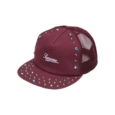 Pre-owned Supreme X B.b. Simon Studded Canvas 6-panel 'burgundy' | Red | Men's Size Onesize