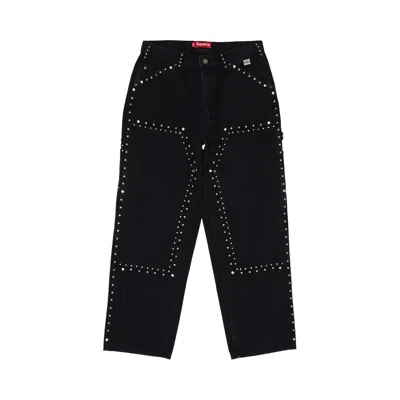 Pre-owned Supreme X B.b. Simon Studded Double Knee Painter Pant 'black' | Men's Size 34
