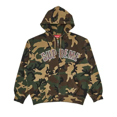 Pre-owned Supreme X B.b. Simon Zip Up Hooded Sweatshirt 'woodland Camo' | Multi-color | Men's Size Xl