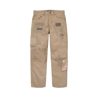 Pre-owned Supreme X Blackmeans Mended Loose Fit Jean 'dirty Tan'