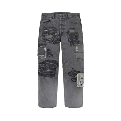 Pre-owned Supreme X Blackmeans Mended Loose Fit Jean 'washed Black'
