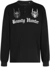 Supreme X Bounty Hunter Thermal Henley Long-sleeve T-shirt In Black
