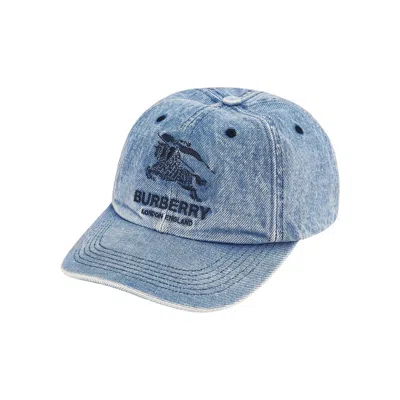 Pre-owned Supreme X Burberry Denim 6-panel 'blue'