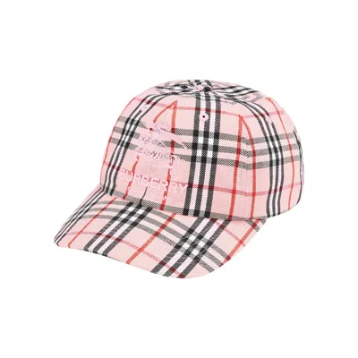 Pre-owned Supreme X Burberry Denim 6-panel 'pink' | Men's Size Onesize