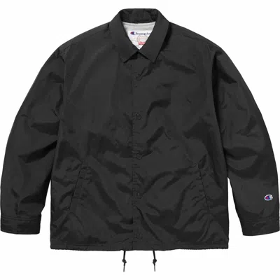Supreme X Champion Coacches Jacket 'black White'
