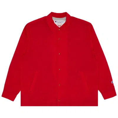 Pre-owned Supreme X Champion Coaches Jacket 'red'