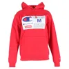 Supreme X Champion Label Hooded Sweatshirt In Red Cotton In Red