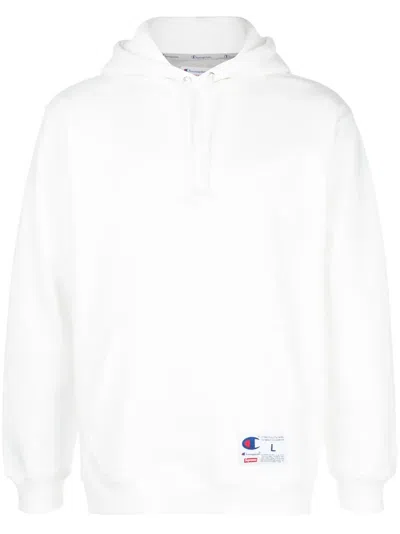 Supreme X Champion Logo Outline Hoodie In White