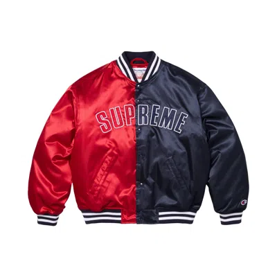 Pre-owned Supreme X Champion Satin Varsity Jacket 'multicolor' | Multi-color | Men's Size L