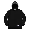 Supreme X Champion Ss19 Outline Hooded Sweatshirt Black Logo In Black