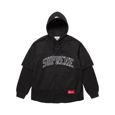 Pre-owned Supreme X Chicago White Sox Hooded Jersey 'black' | Men's Size S