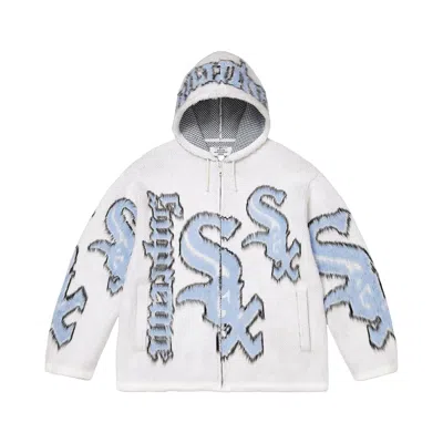 Pre-owned Supreme X Chicago White Sox Zip Up Hooded Sweater 'white' | Men's Size L