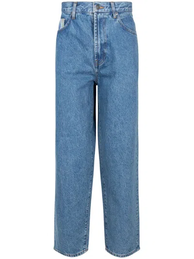 Supreme X Coogi Baggy Embroidered Loose-fit Jeans In Blue