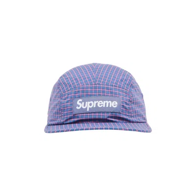 Pre-owned Supreme X Cordura Plaid Camp Cap 'blue' | Men's Size Onesize