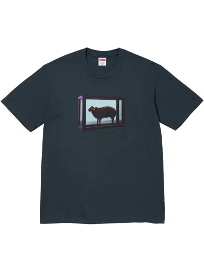 Supreme X Damien Hirst Printed T-shirt In Blue
