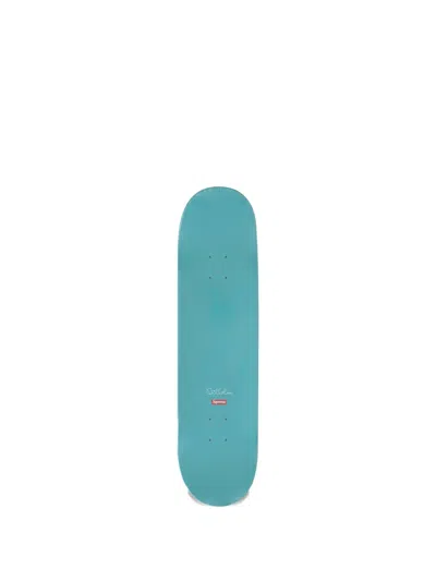 Supreme X Dan Colen Candle-print Skateboard In Blue
