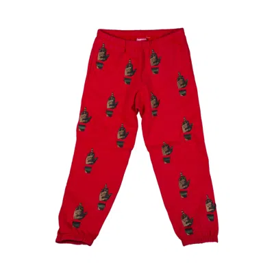 Pre-owned Supreme X Dead Prez Rbg Embroidered Sweatpant 'red' | Men's Size M