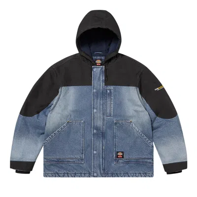 Pre-owned Supreme X Dickies Cordura Hooded Work Jacket 'denim' | Blue | Men's Size L