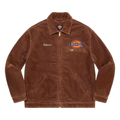 Pre-owned Supreme X Dickies Corduroy Work Jacket 'brown' | Men's Size M