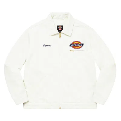 Pre-owned Supreme X Dickies Corduroy Work Jacket 'white'