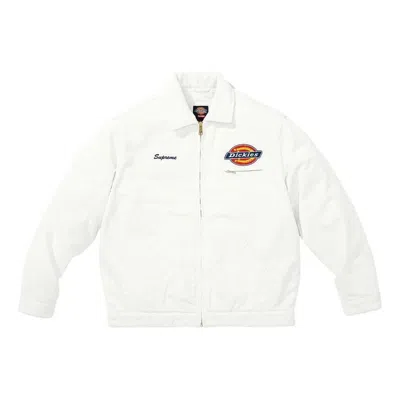 Supreme X Dickies Corduroy Work Jacket 'white Black Red'